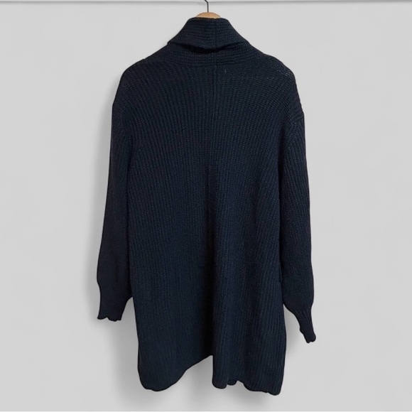 Free Assembly Chunky Cable Knit Open Cardigan Sweater Navy NWT XXXL 3X - Picture 3 of 6